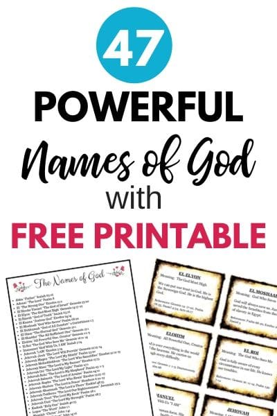 47 Names Of God Plus Get A Free Printable