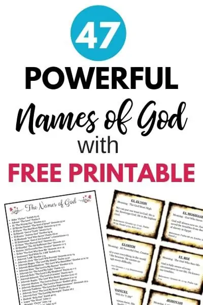 47 Names of God Plus! Free Printable