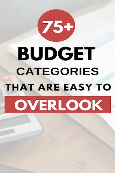 75+ Budget Categories | Free Printable