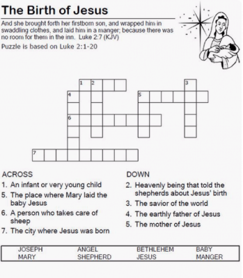 Birth of Jesus Word Search