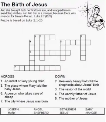 Birth of Jesus Word Search