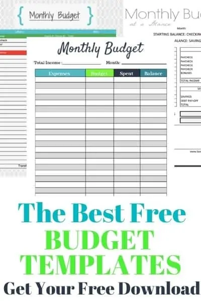 Monthly budget template