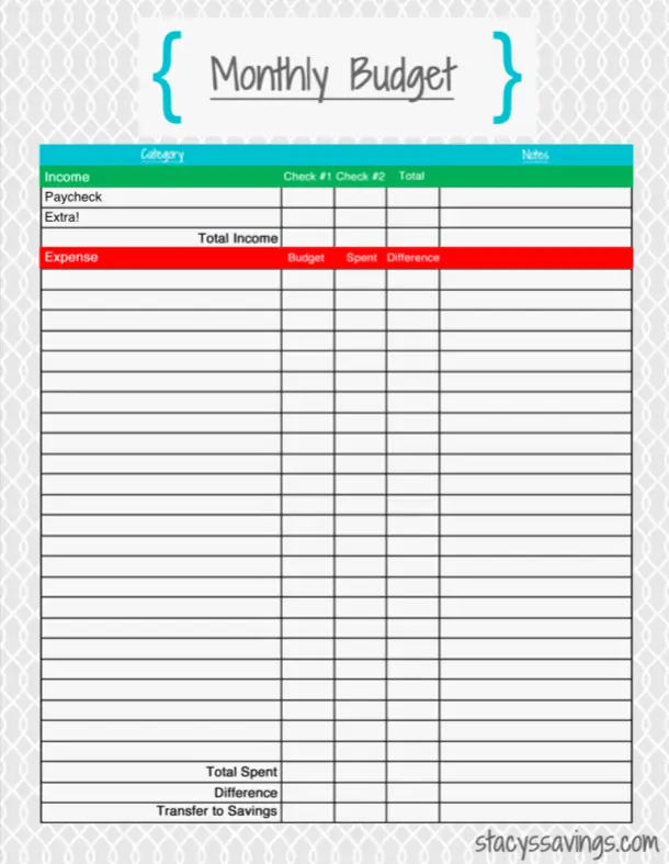 Personal Budget Template