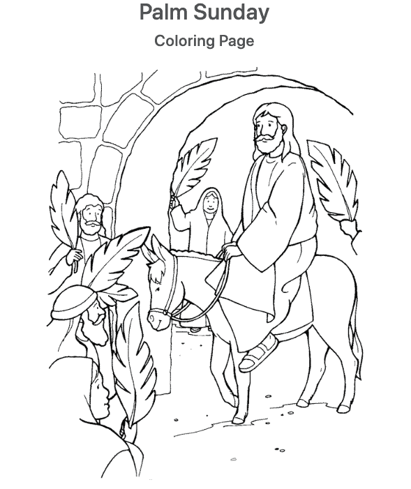 Palm Sunday Coloring Page