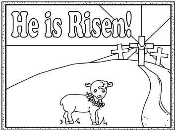 he is risen coloring page