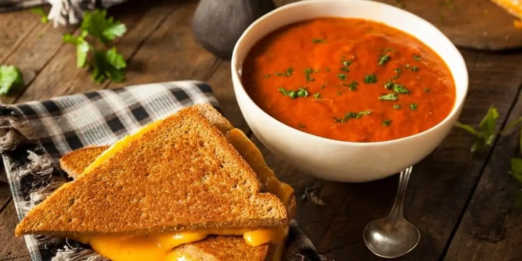 Tomato Soup and Grilled Cheese Cheap Meal