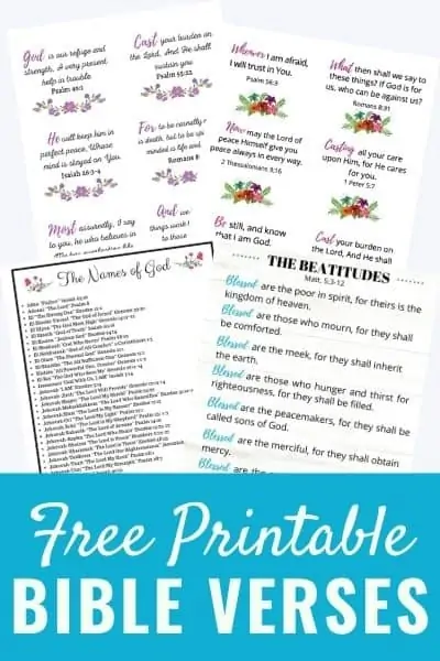 18 Completely Free Printable Bible Verses