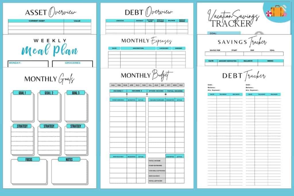9 free printable budget worksheets that you need