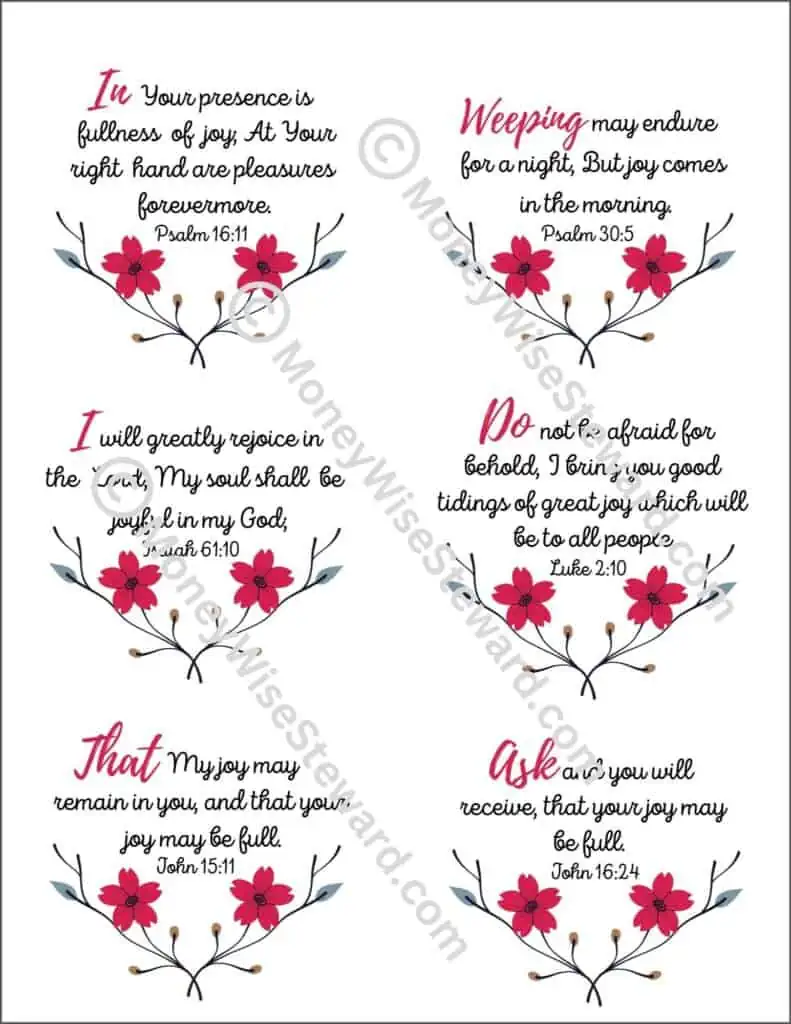 Bible verses about joy