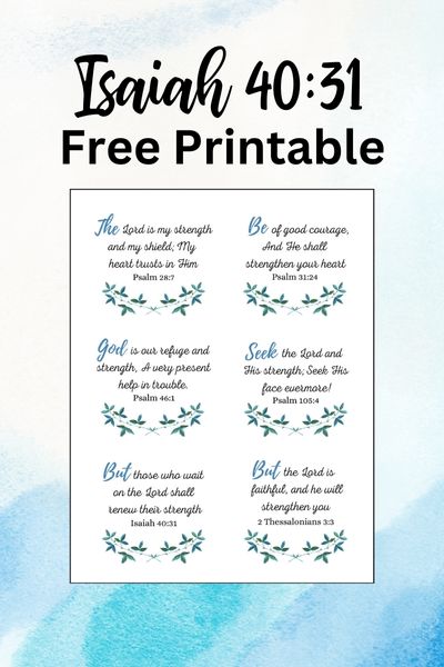 Isaiah 40:31 Printable