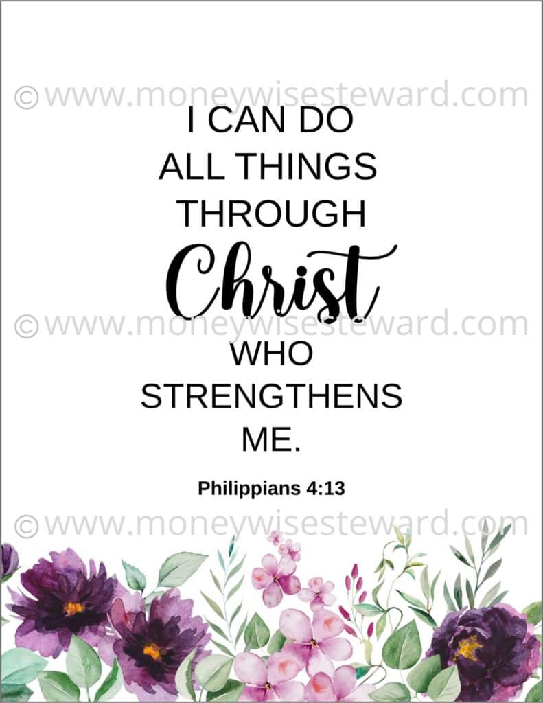 Philippians 4:13 Free Printable